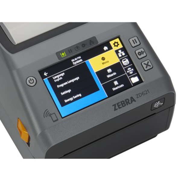 RFID принтер Thermal Transfer Printer (74/300M) ZD621R, Color Touch LCD; 203 dpi, USB, USB Host, Eth